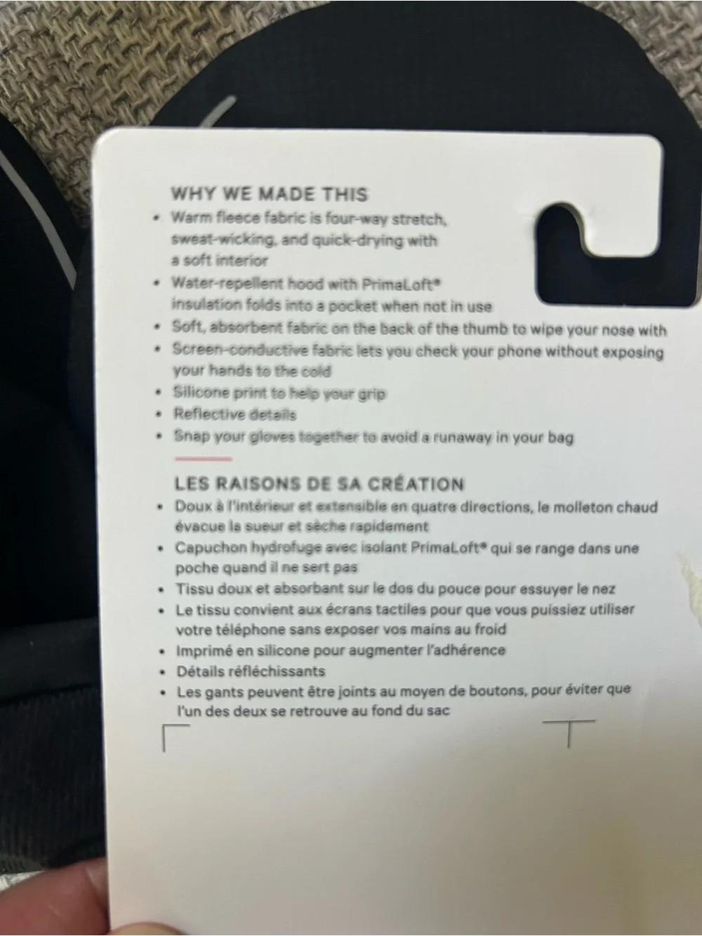 Lululemon Fast & Free Insulated Run Gloves XS